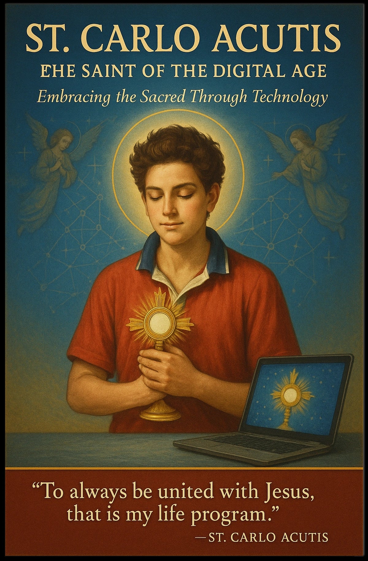 St. Carlo Acutis The Saint of the Digital Age Poster