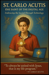 St. Carlo Acutis The Saint of the Digital Age Poster