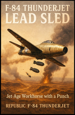 F-84 Thunderjet Lead Sled Poster PosterGoat