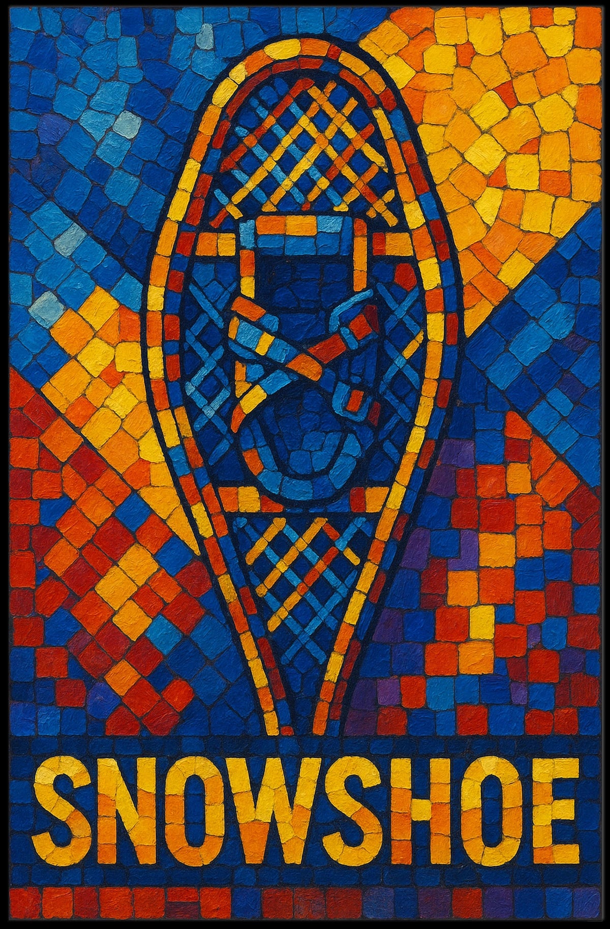 Snowshoe Mosaic Poster