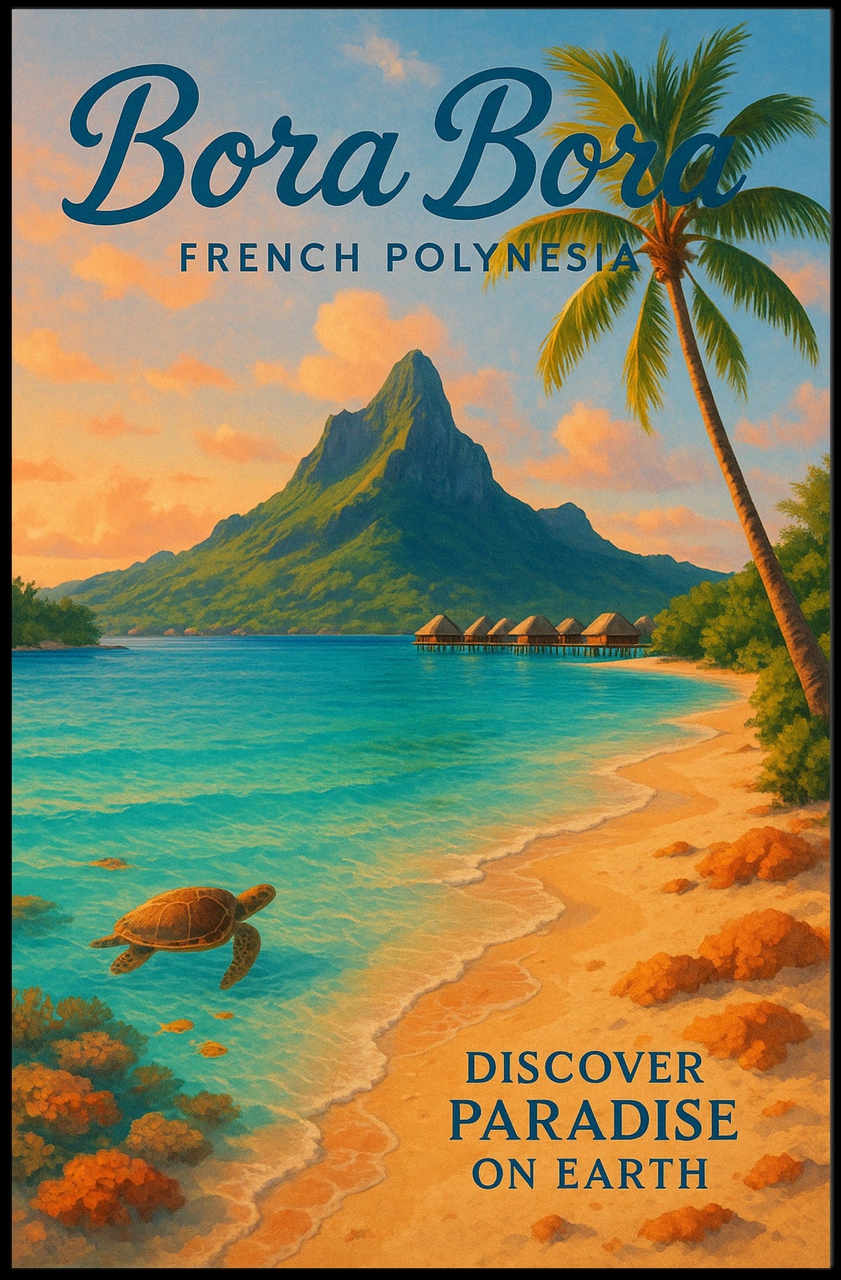Bora Bora Discover Paradise Poster