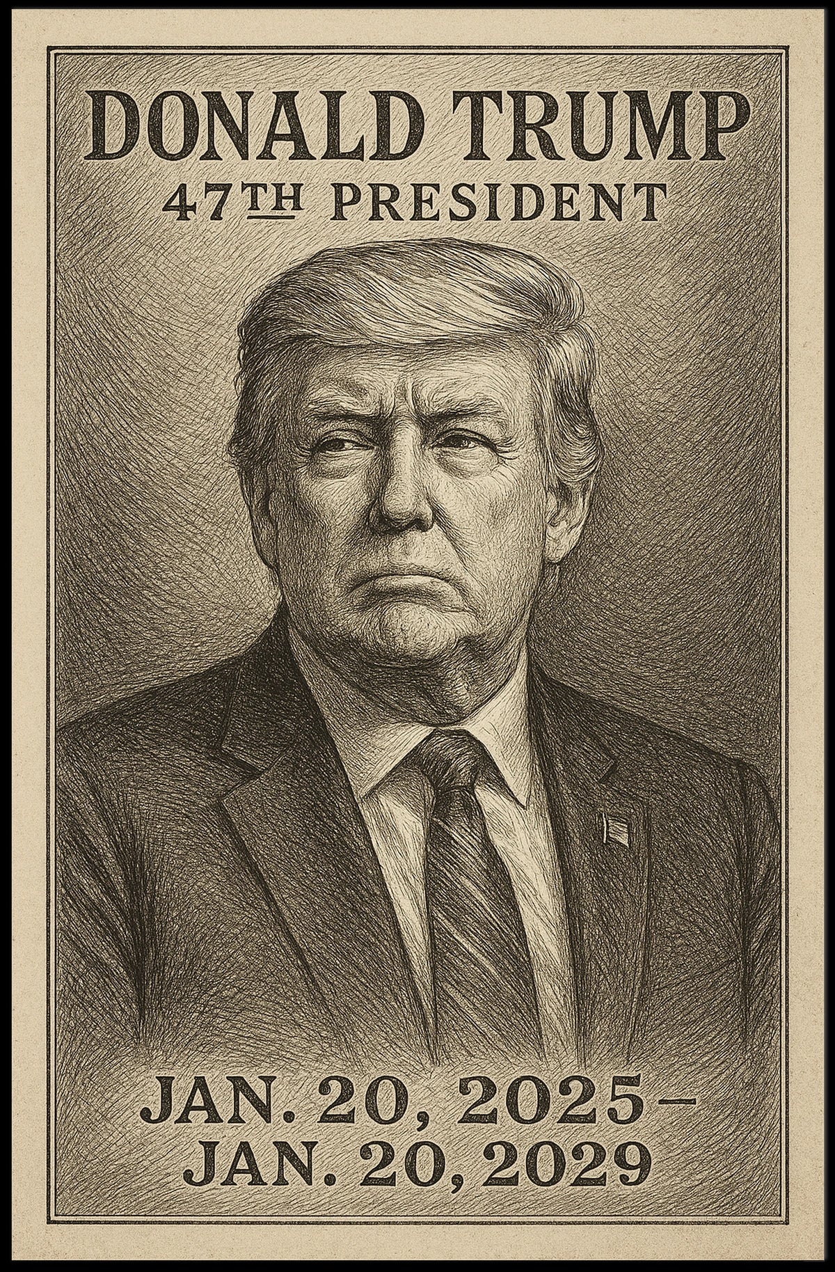 Donald Trump Visionary Leader Minimalist Poster