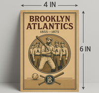 Brooklyn Atlantics Vintage Baseball Poster PosterGoat