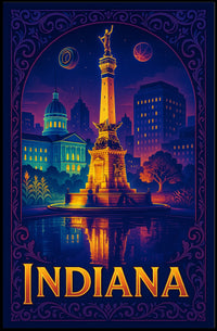 Indiana A Vibrant Tribute Poster