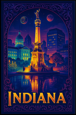 Indiana A Vibrant Tribute Poster