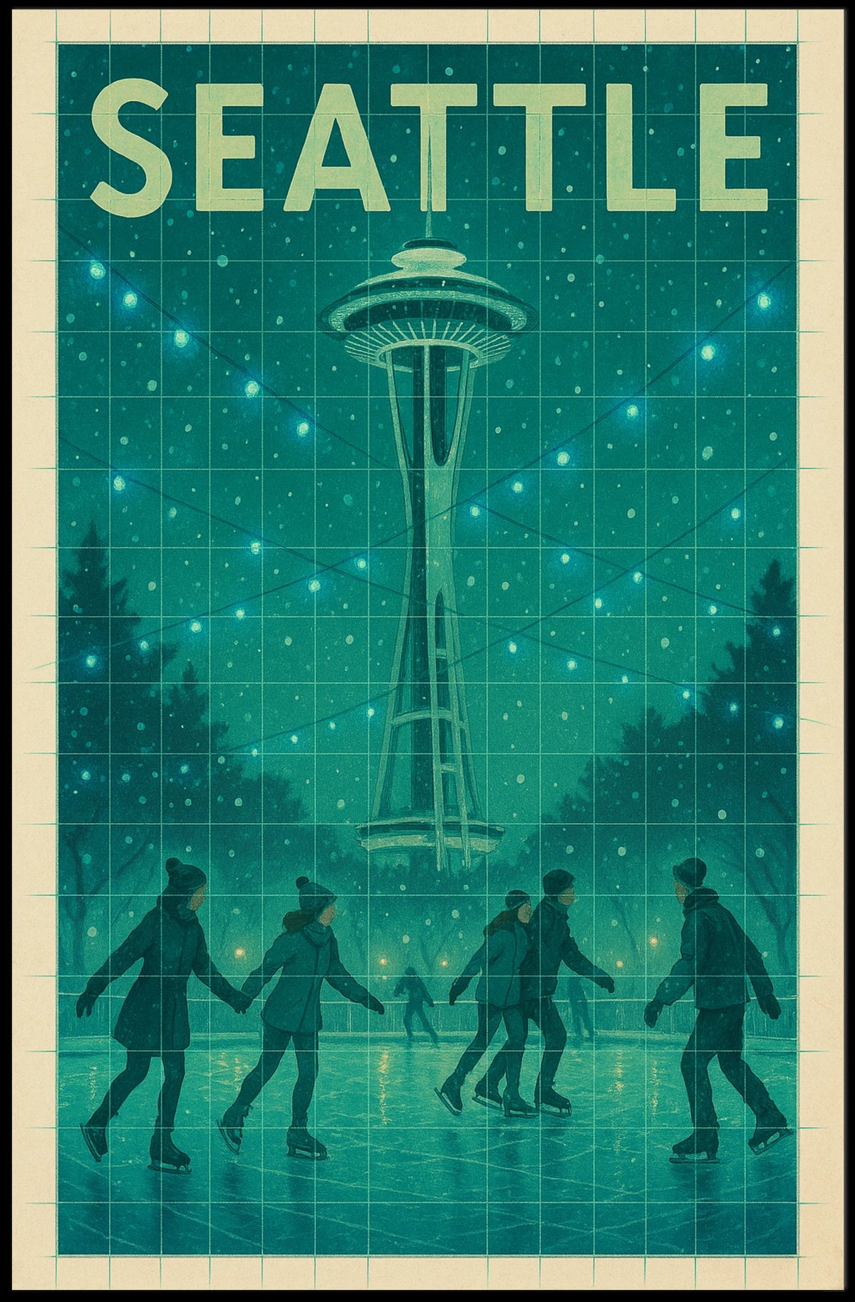 Seattle Winter Wonderland Poster