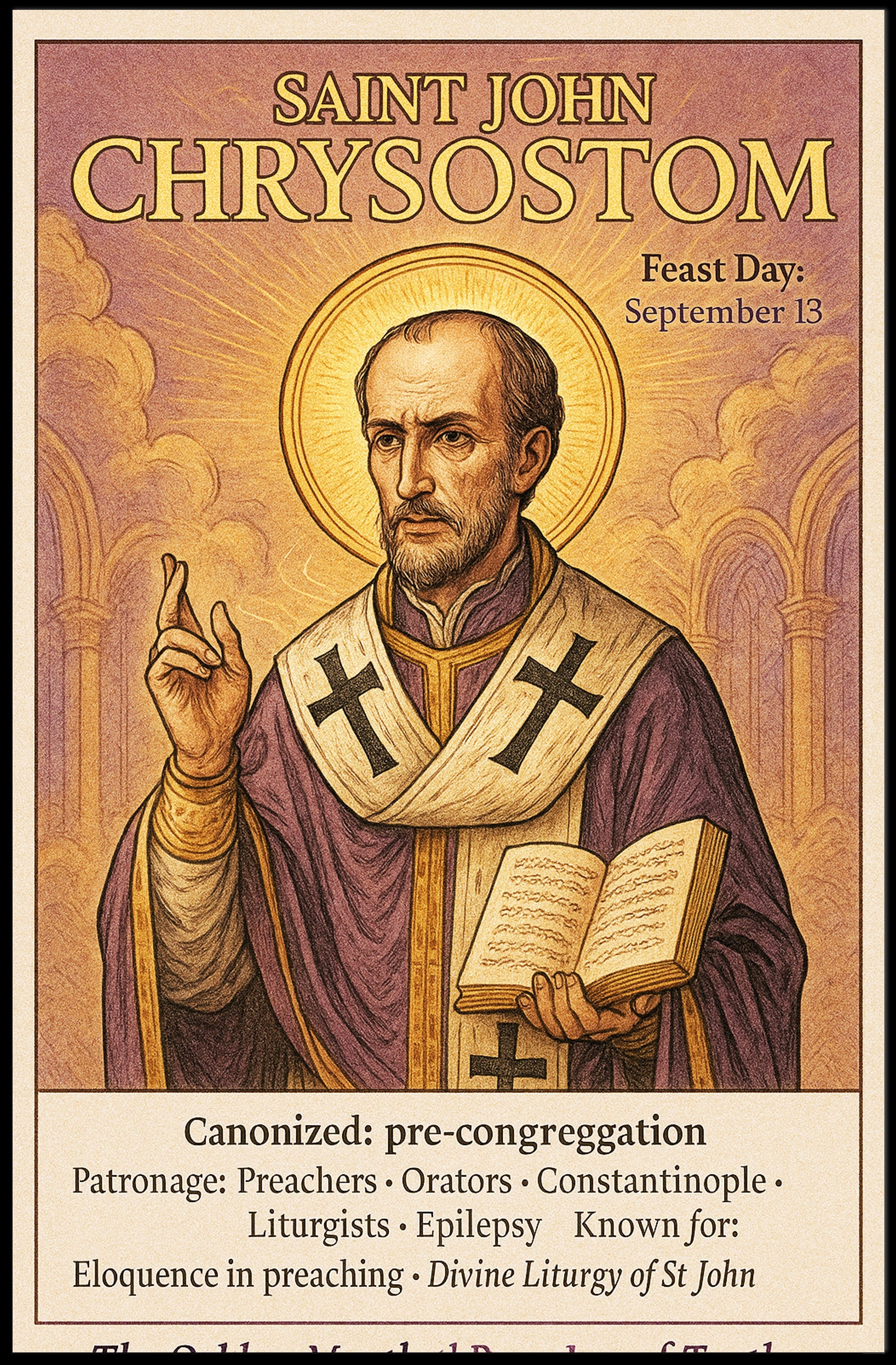 Saint John Chrysostom Poster PosterGoat
