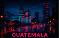 Nightscape of Guatemala City Poster