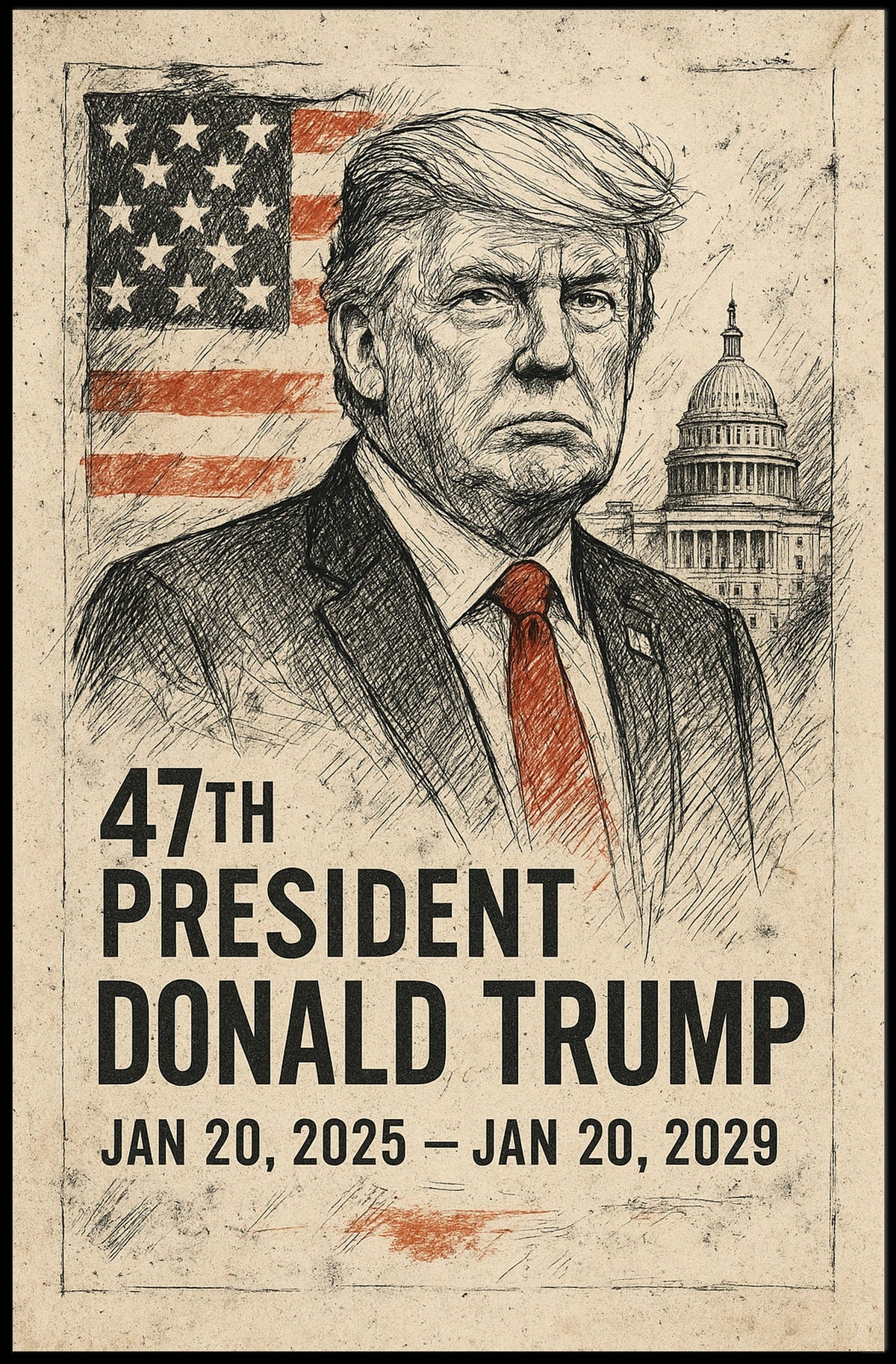 Donald Trump 47th President Poster