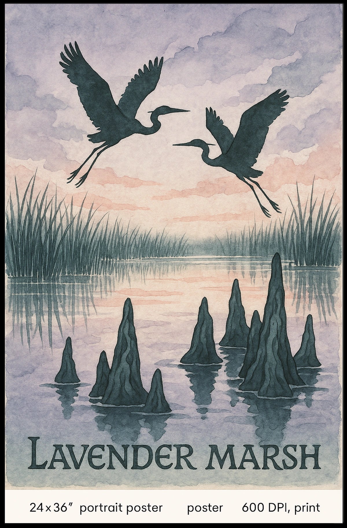 Lavender Marsh Poster
