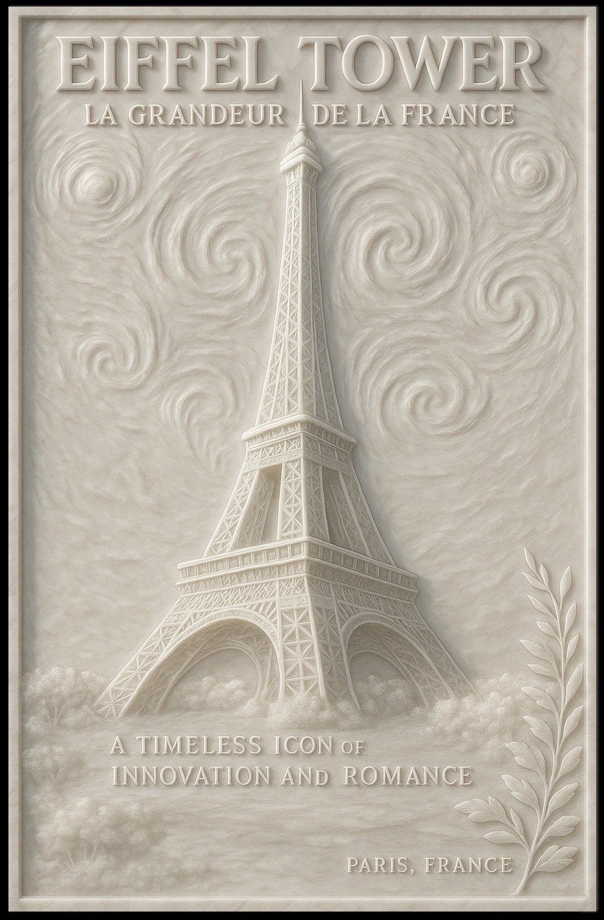 Eiffel Tower La Grandeur de la France Poster