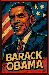 Barack Obama Inspirational Portrait Poster Wall Art