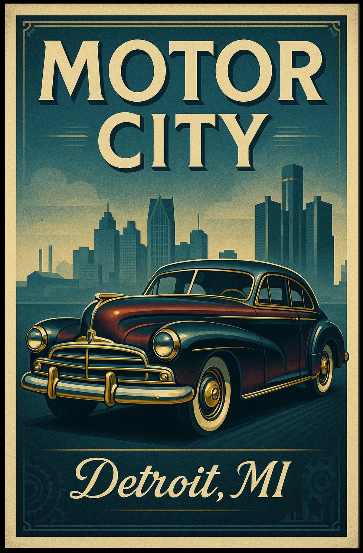 Motor City Detroit, MI Poster