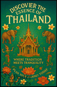 Thailand's Cultural Tranquility Travel Poster