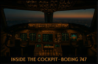 Inside The Cockpit Boeing 747 Poster