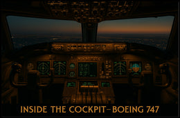 Inside The Cockpit Boeing 747 Poster
