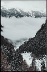 Breathtaking Winter Landscape Photorealistic National Park Poster