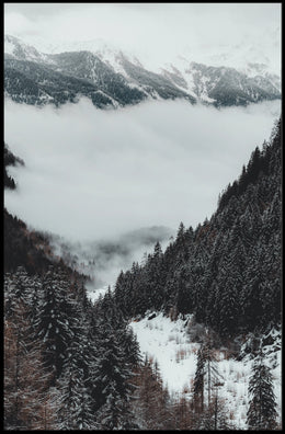 Breathtaking Winter Landscape Photorealistic National Park Poster