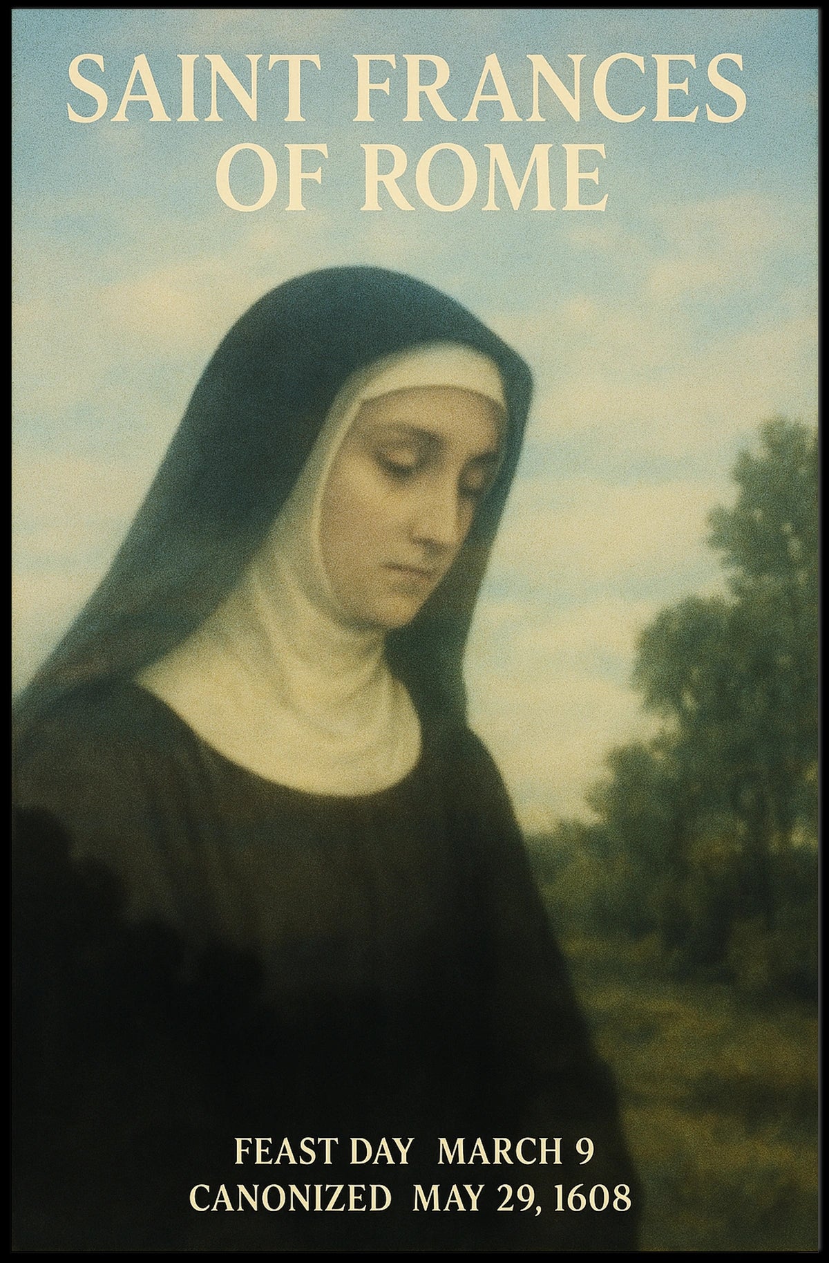 Saint Frances Of Rome Poster