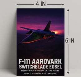 F-111 Aardvark Swing-Wing Warrior Poster PosterGoat