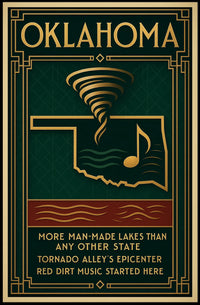 Oklahoma's Unique Culture and Geography Poster