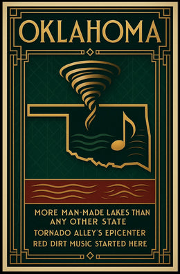 Oklahoma's Unique Culture and Geography Poster