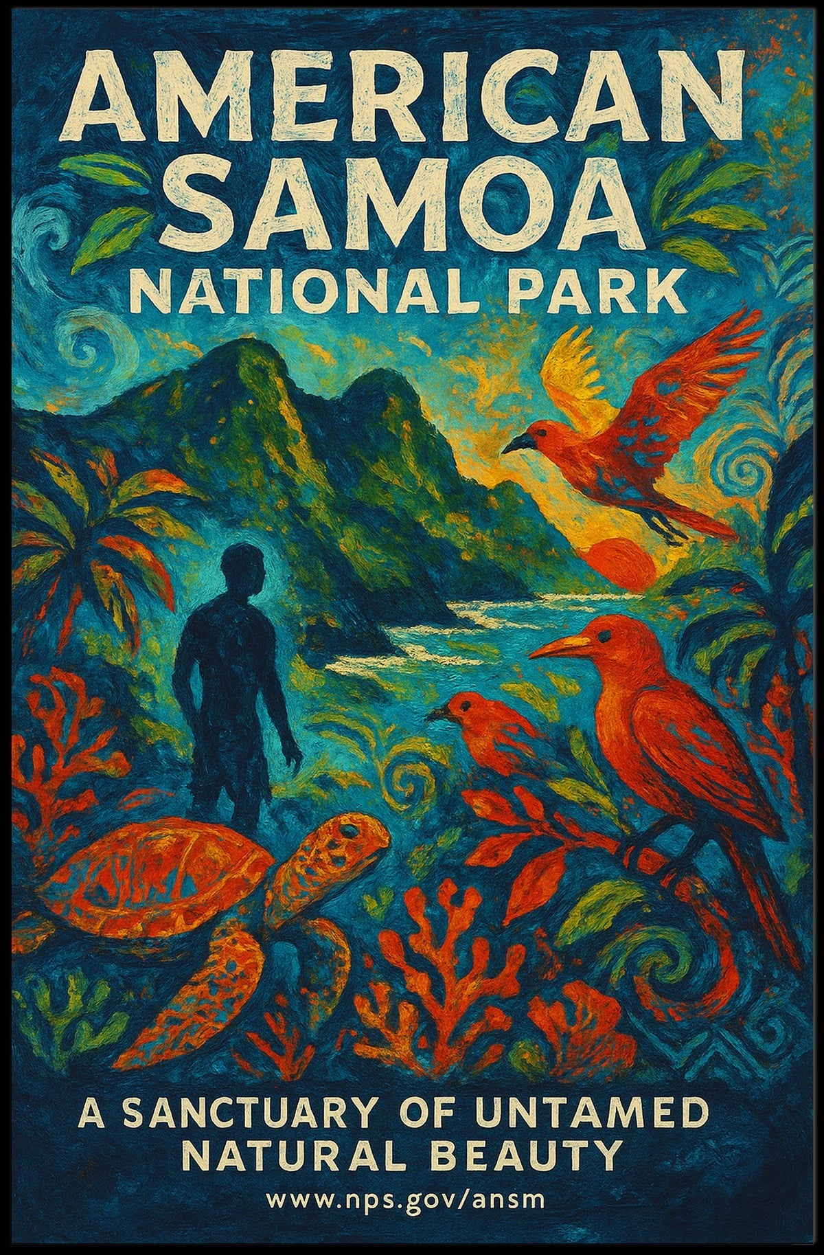 American Samoa National Park Untamed Beauty National Park Poster