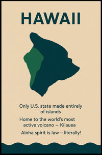Hawaii Island Culture Modern Minimalist Poster Art