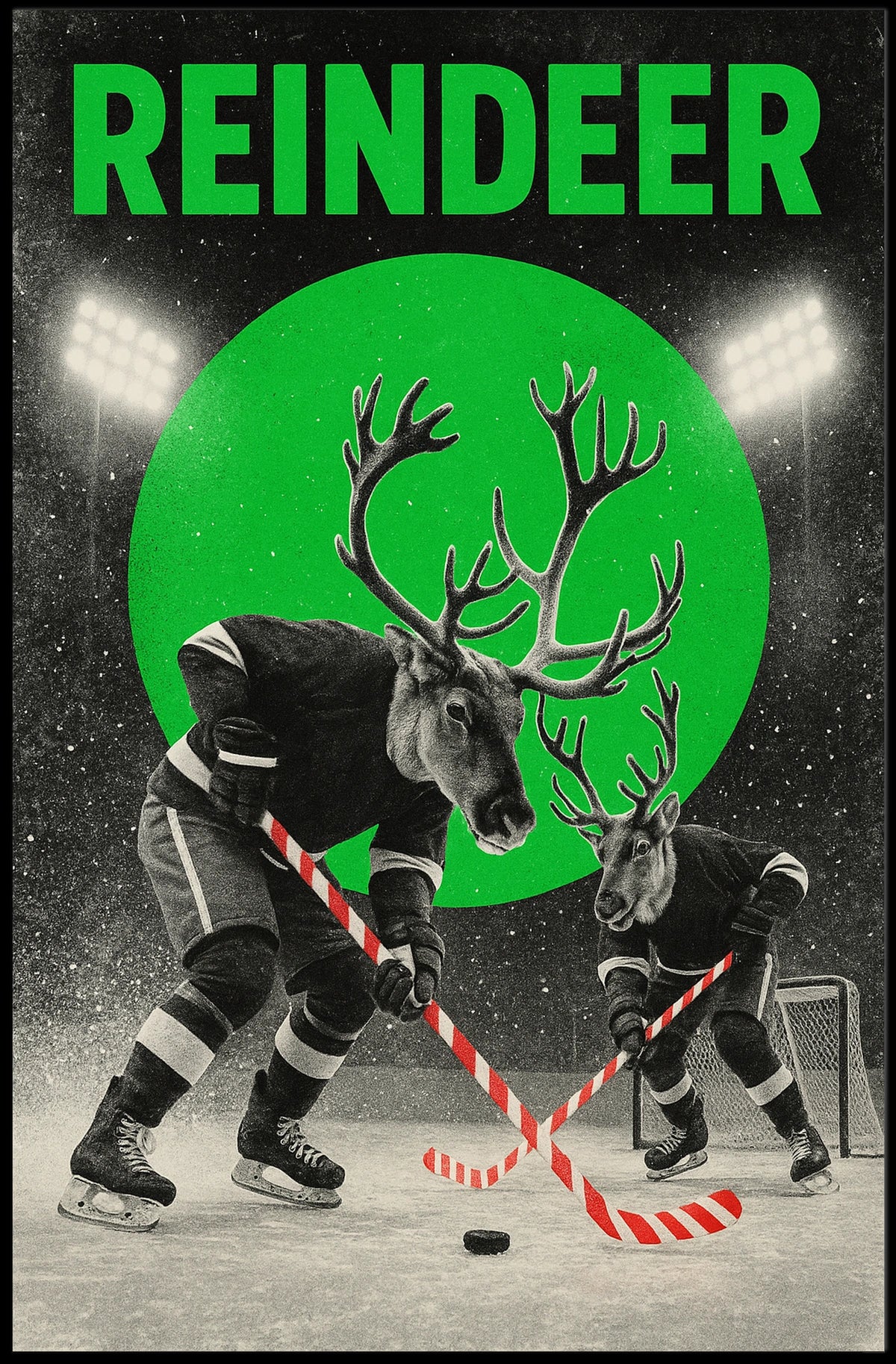 Reindeer Hockey Showdown Poster