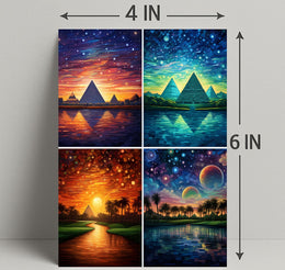 Celestial Pyramids Poster