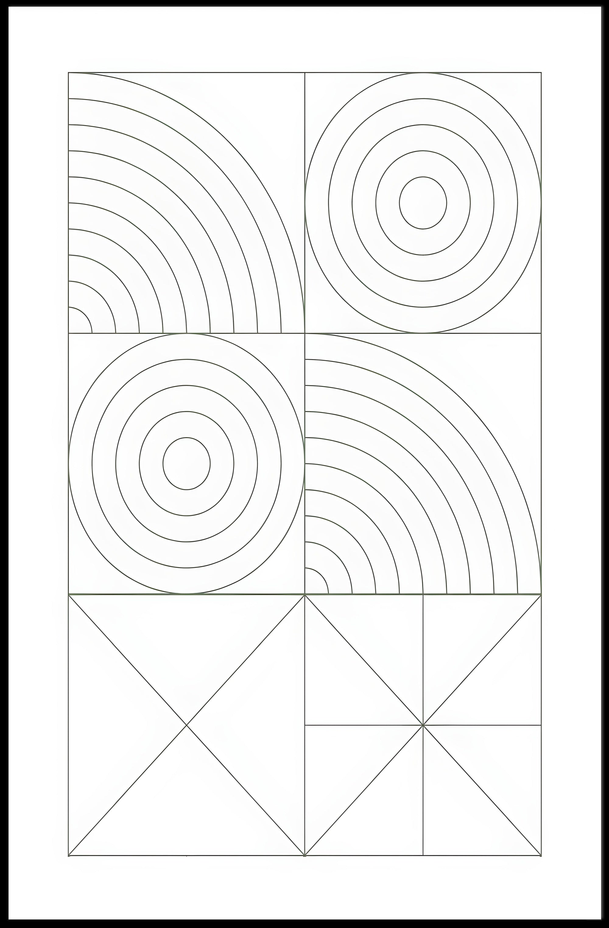 Abstract Geometric Patterns Poster