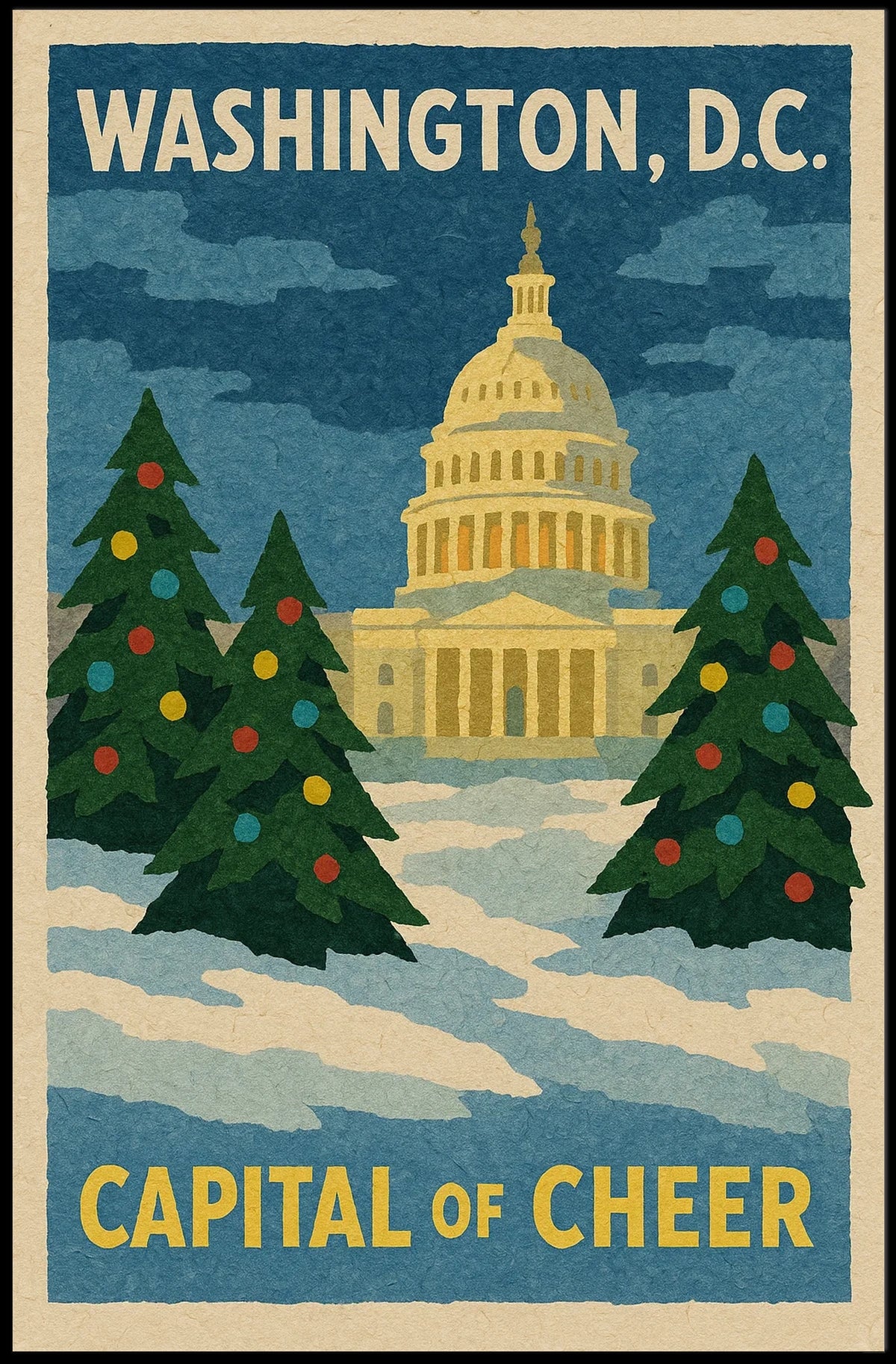 Washington DC Capitol Poster