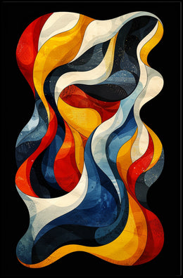 Abstract Waves Of Color Abstract Poster