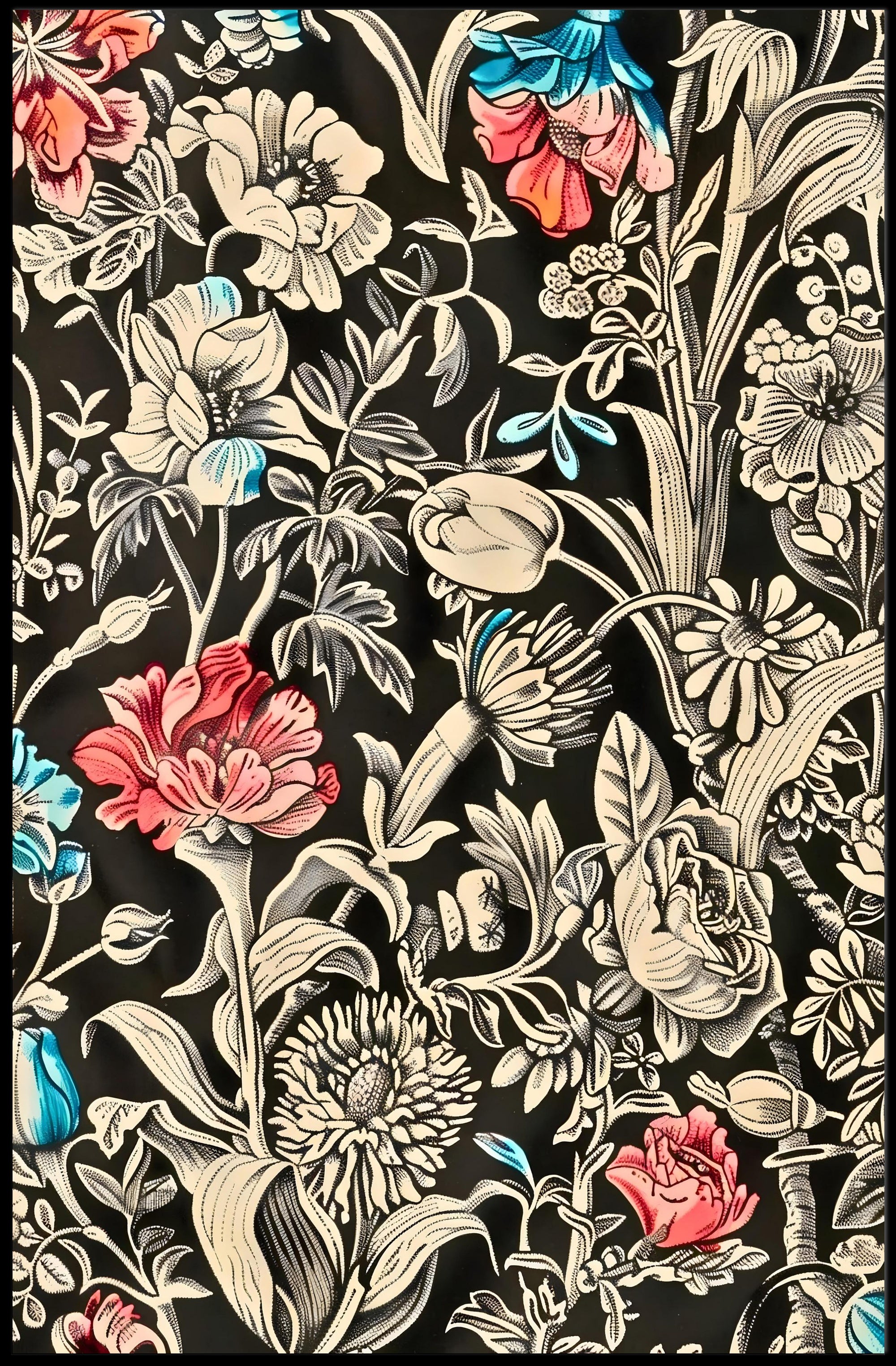 Floral Elegance Wall Art Print for Home Decor