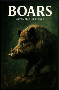 Boars Untamed and Fierce Poster PosterGoat