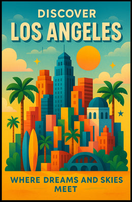 Discover Los Angeles Wall Art Print PosterGoat