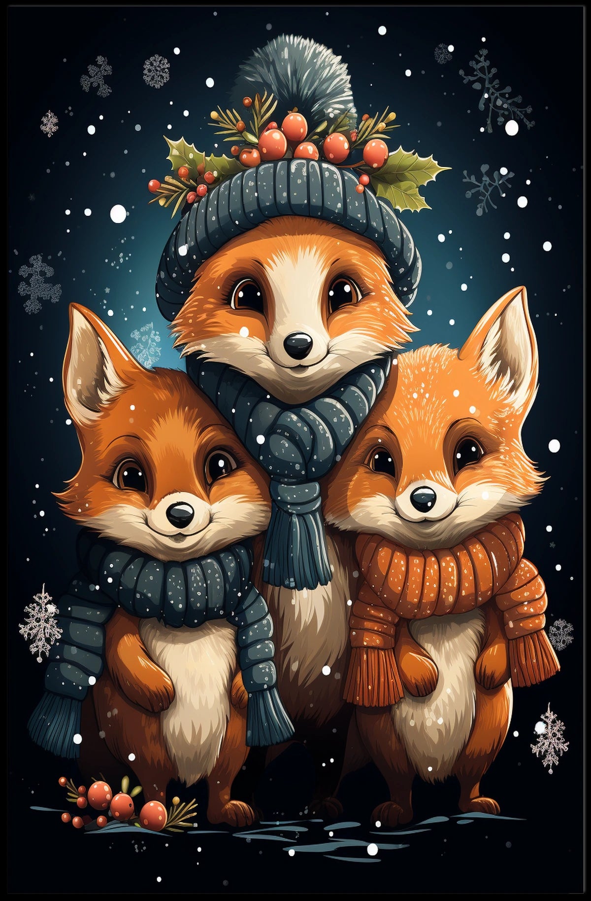 Winter Wonderland Foxes