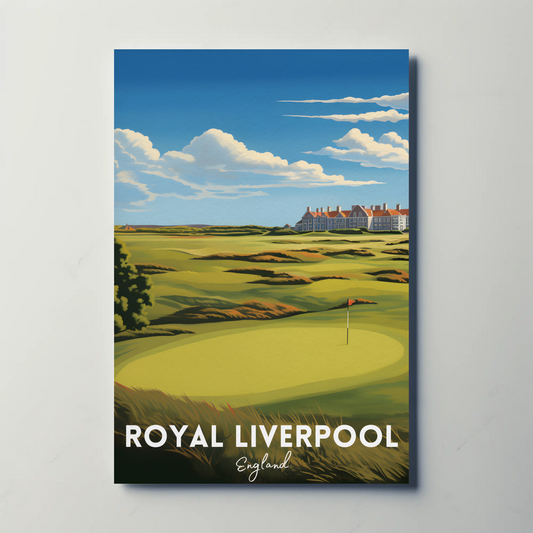Royal Liverpool Golf Course Travel Poster