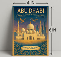 Abu Dhabi Fusion: Modern Meets Tradition Urban or Cityscape Poster