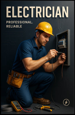 Professional Electrician Services Poster