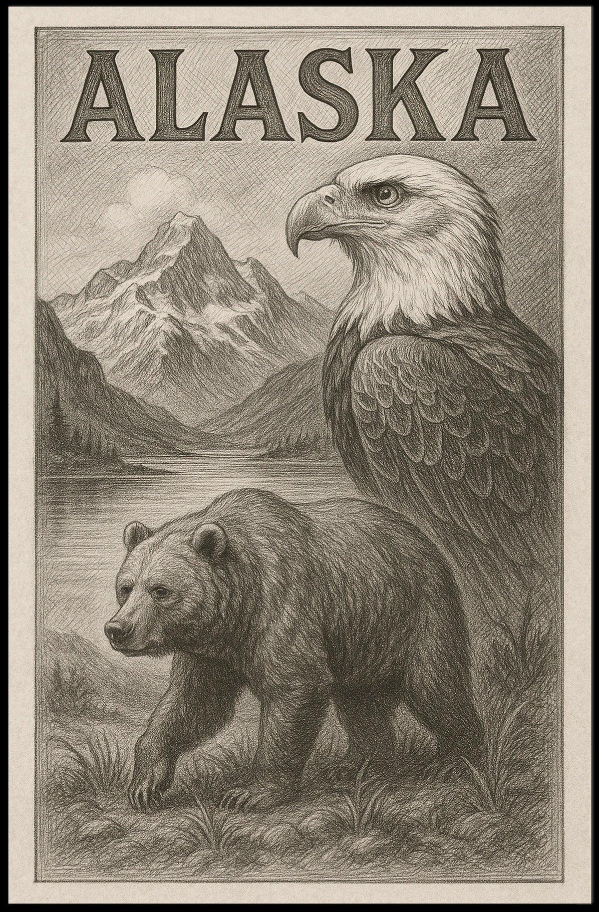 Alaska Wildlife Poster