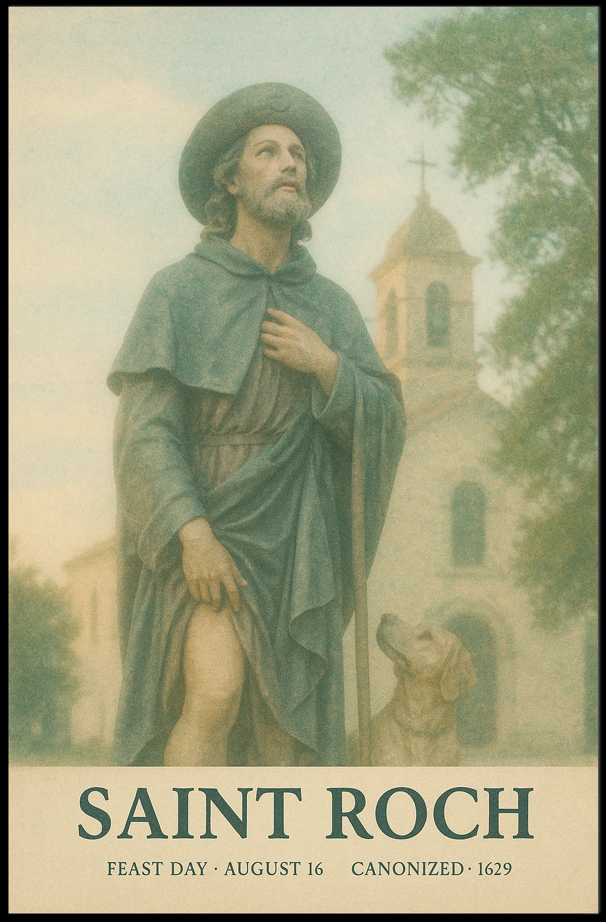 Saint Roch Patron Saint Of Dogs And Poster