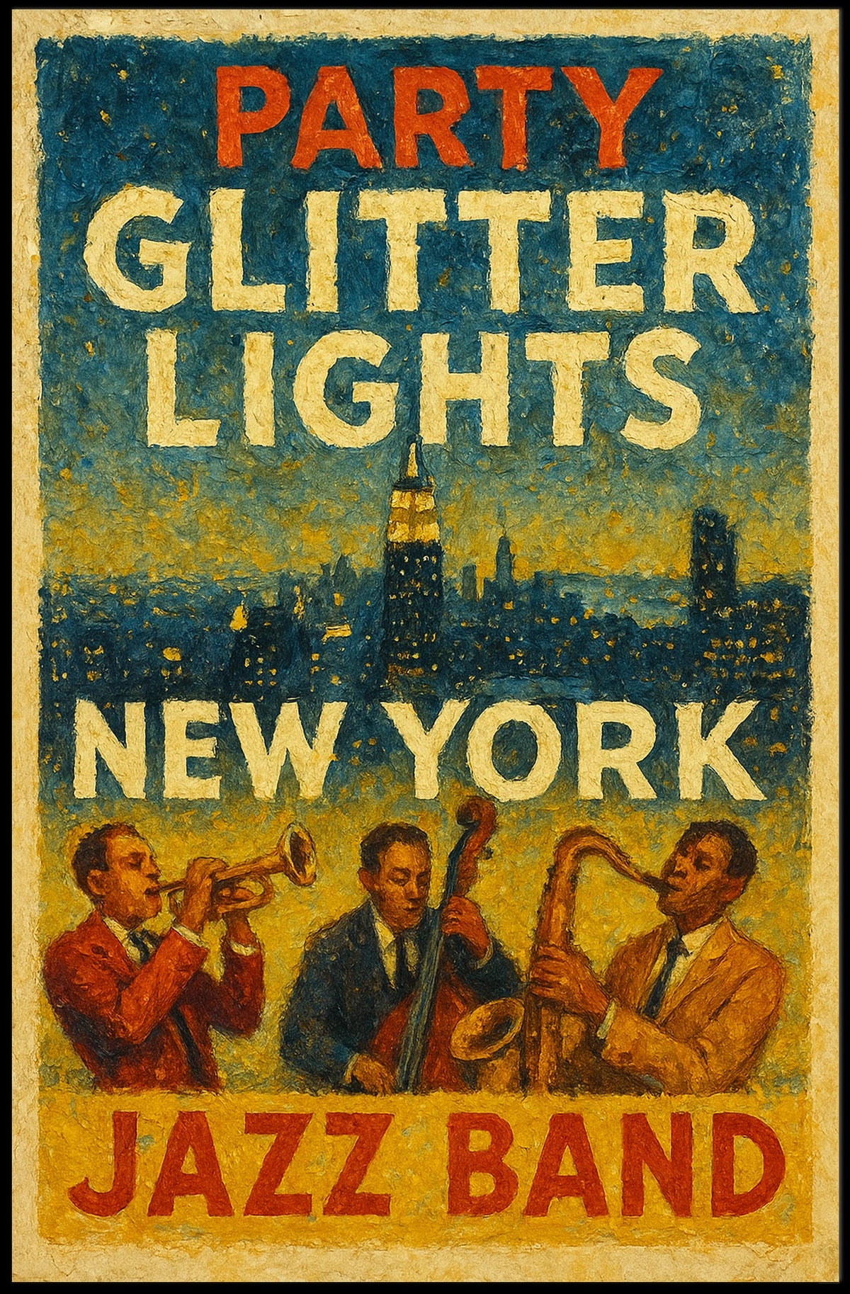 New York Jazz Night Poster