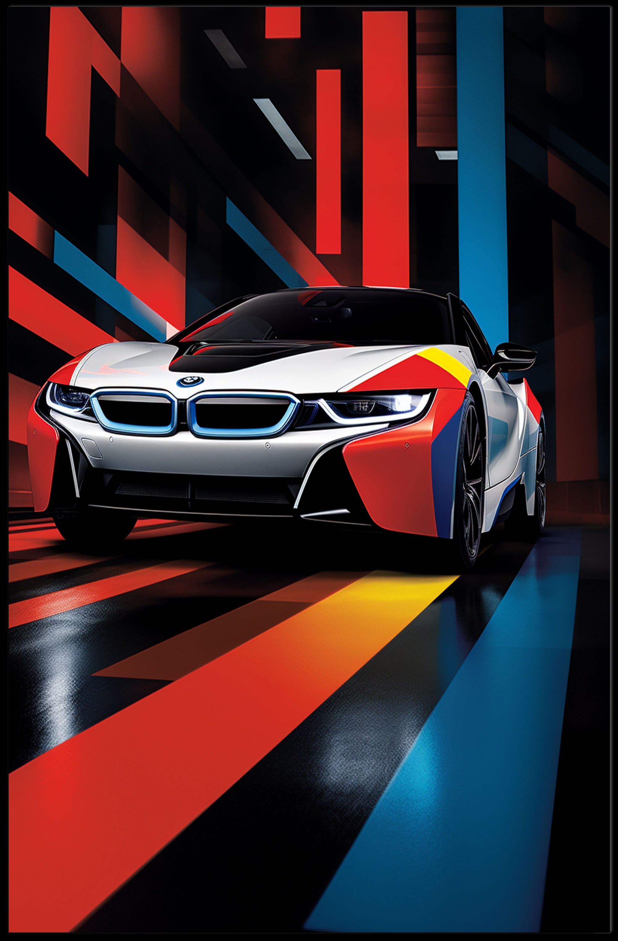 Dynamic Speed A Futuristic Drive Poster