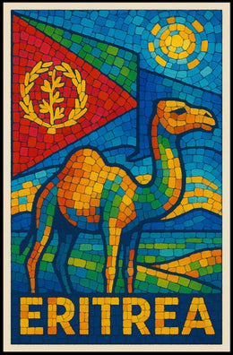 Eritrea Mosaic Art Poster