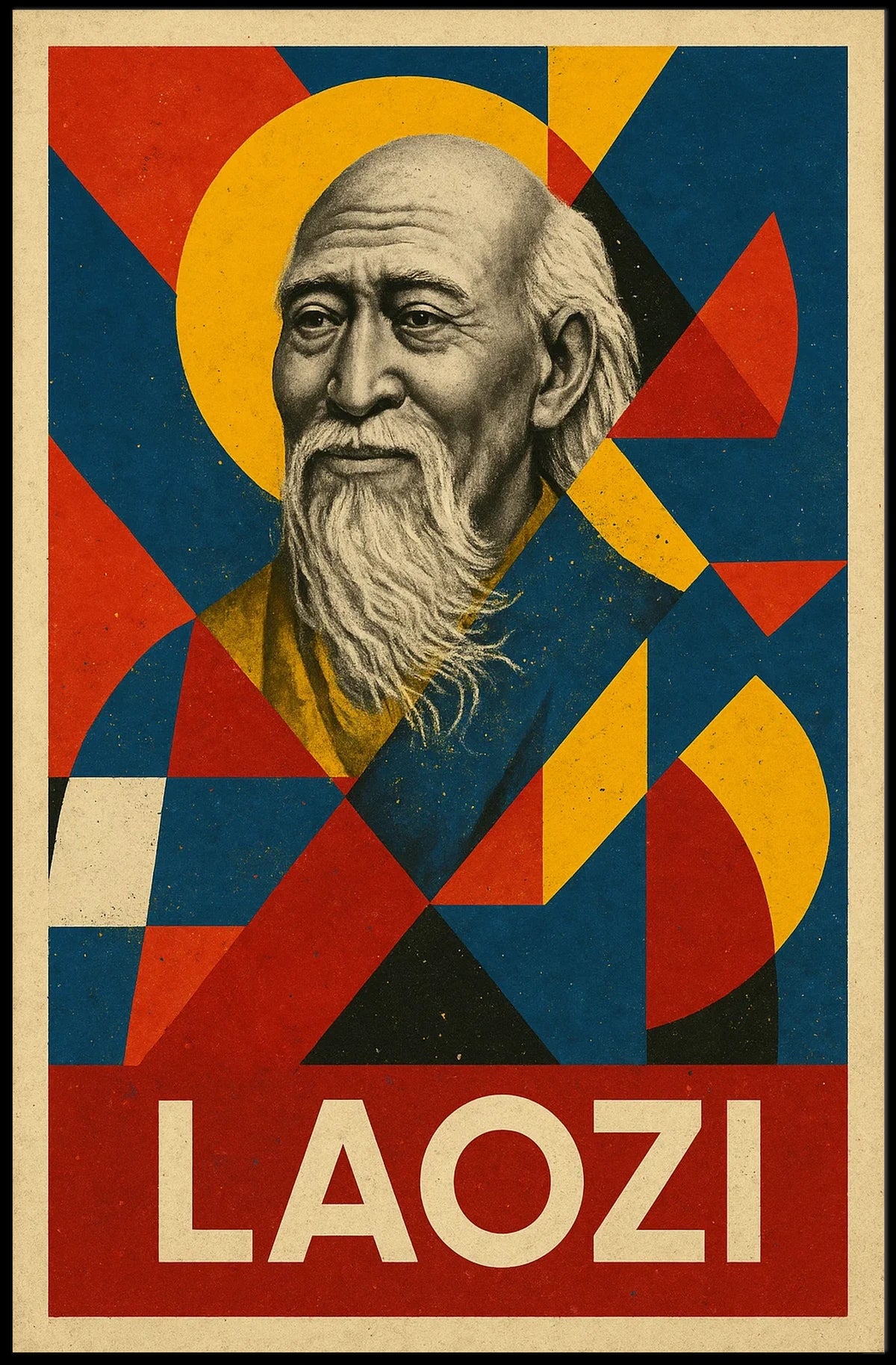 Laozi A Geometric Tribute Poster
