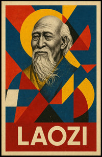 Laozi A Geometric Tribute Poster