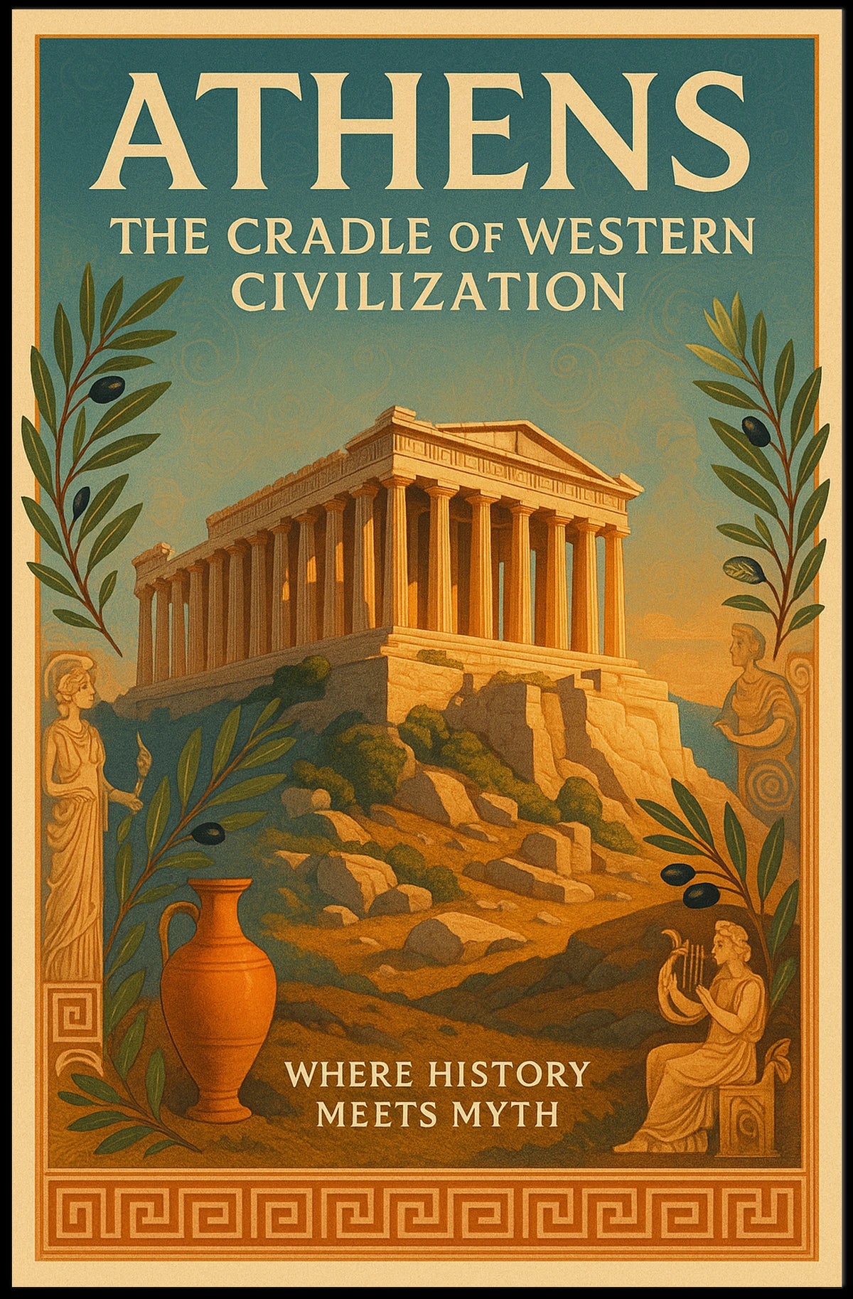 Athens The Cradle of Western Civilization Poster