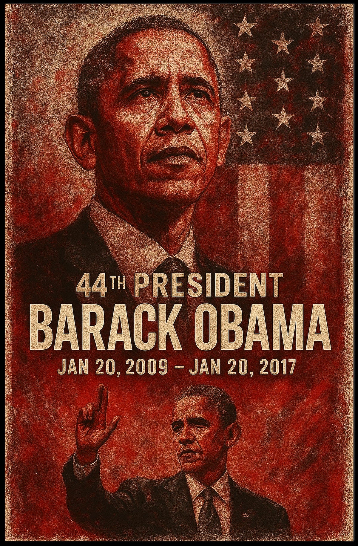 Barack Obama 44th President Poster