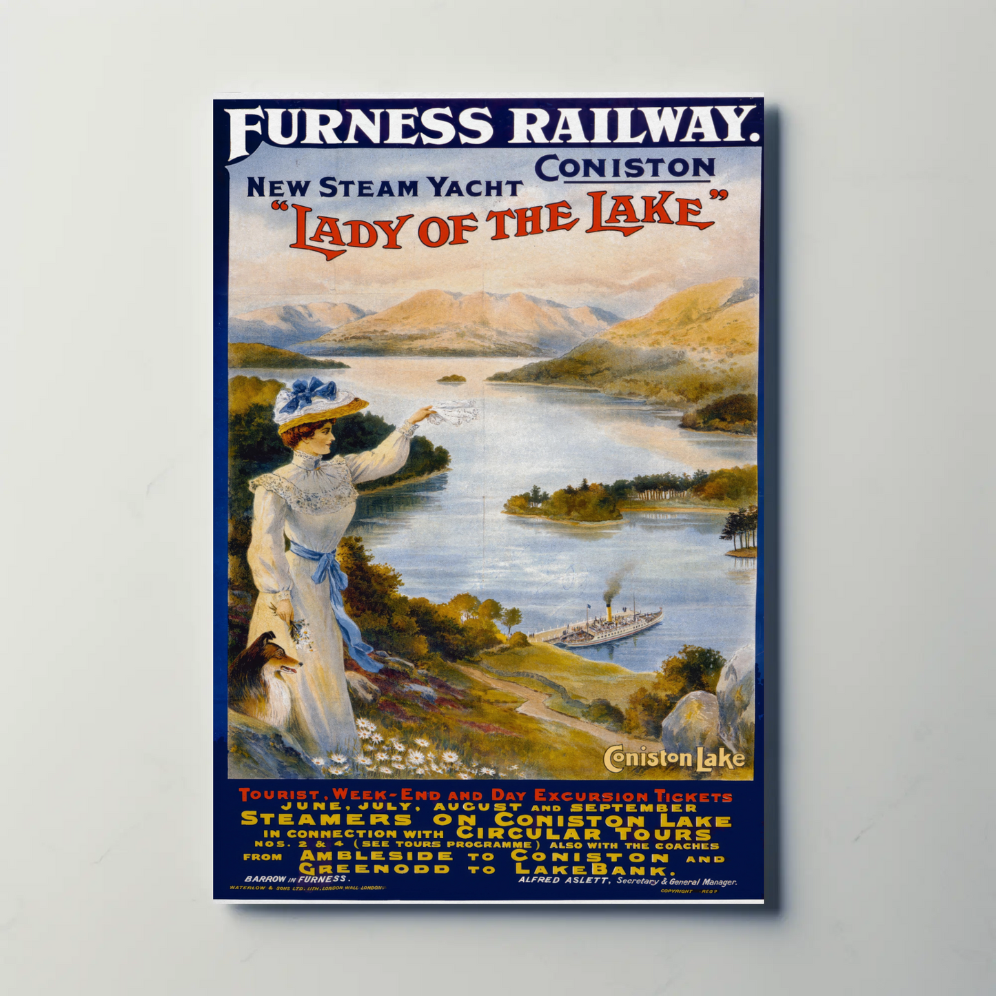 Lady of the Lake - Furness Railway Poster
